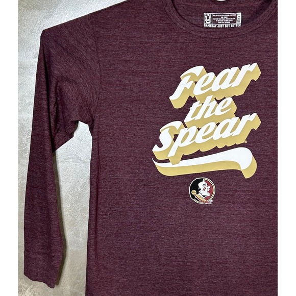 Florida State Seminoles Long Sleeve Shirt Fear the Spear Women's Large Baseball - Picture 3 of 6